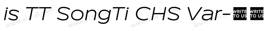 is TT SongTi CHS Var字体转换